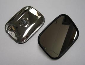 Exterior Mirror Rectangle Stainless 5 x 7 PAIR for 1947-1952 Chevy Truck